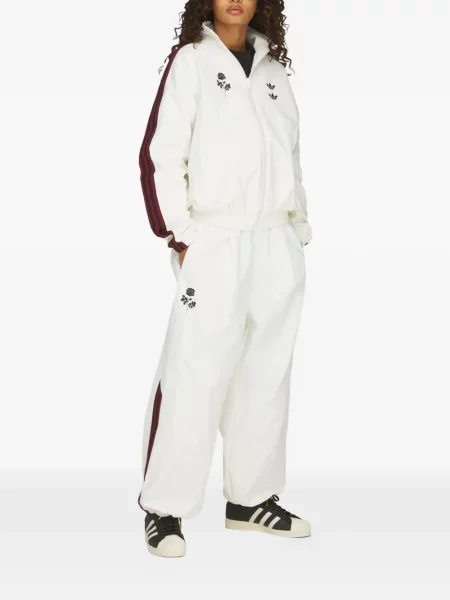 Geacă Adidas cu imagine alergare alb