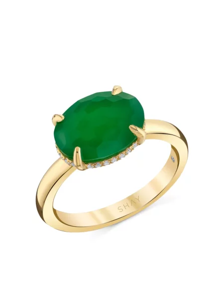 Пръстен Shay с гранат жълто