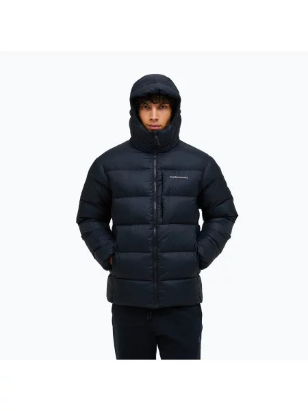 Geacă cu puf pentru bărbați Peak Performance Frost Down black negru