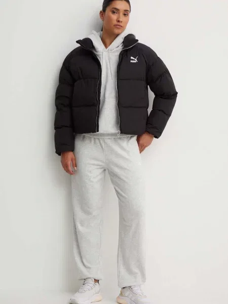 Dukserica New Balance French Terry Small Logo Hoodie za žene s kapuljačom melanž siva