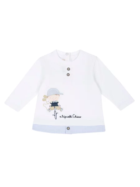 Дитячий Лонгслів Chicco білий