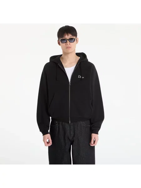 Klasická mikina s kapucí Dime s autogramem černá