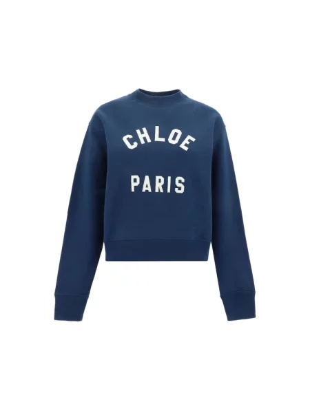 Bluza Chloe z logo niebieska