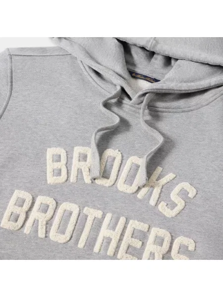 Haftowana bluza Brooks Brothers frotte szara
