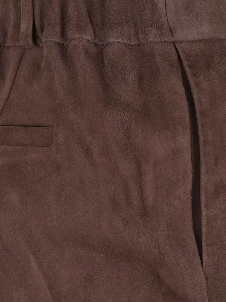Pantaloni Arma din piele de căprioară evazate maro