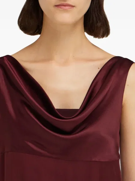 Rochie midi Ferragamo din dantelă până la genunchi de costum roșu