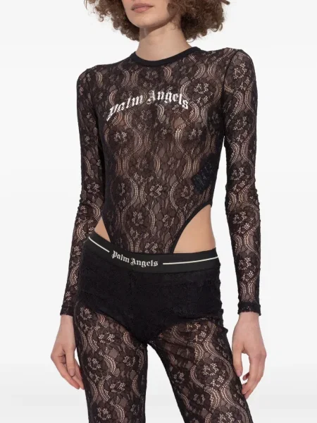Body Palm Angels din dantelă negru