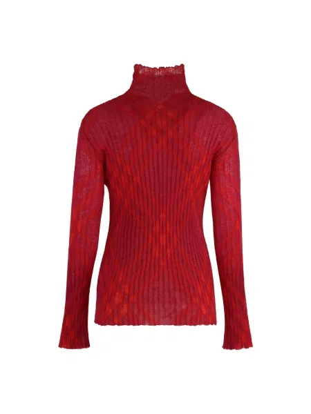 Sweter Burberry wełniany czerwony