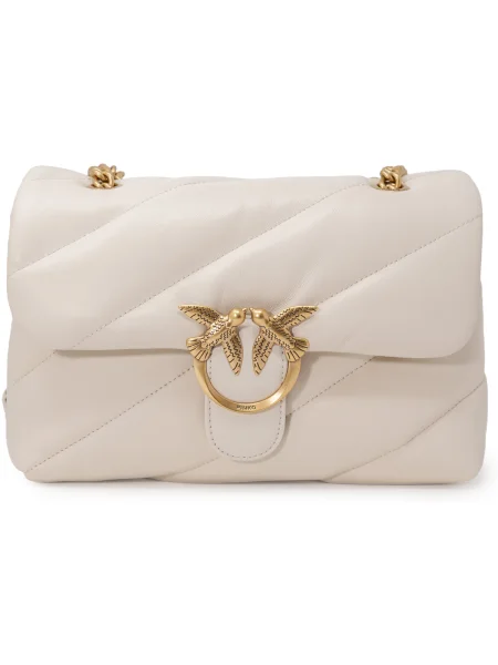 Klasická crossbody kabelka Pinko biela