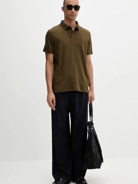 Tricou polo Calvin Klein verde