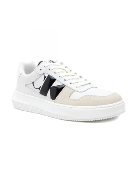 Sneakerși Calvin Klein Jeans alb