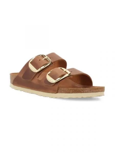 Birkenstock De piele șlapi Arizona Big Buckle maro