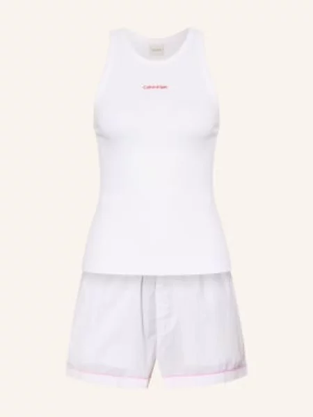 Calvin Klein Krótkie Piżamy rosa biała