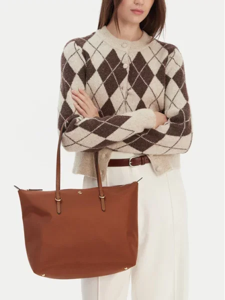 Torebka Lauren Ralph Lauren brązowa