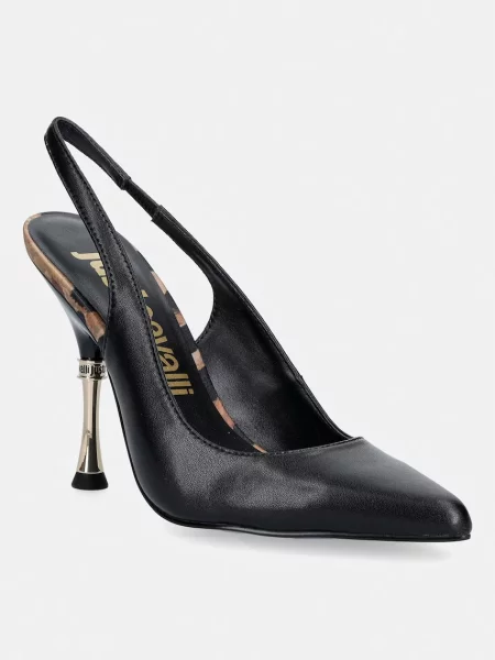 Pantofi cu toc Just Cavalli din piele negru