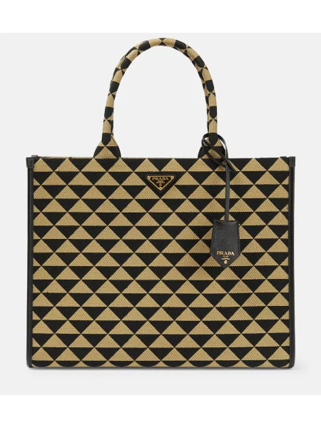 Geantă Prada din jacard negru