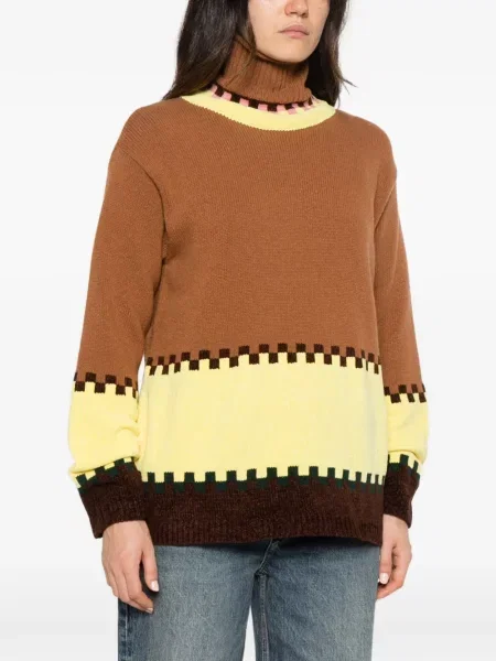 Sweter La Doublej brązowy