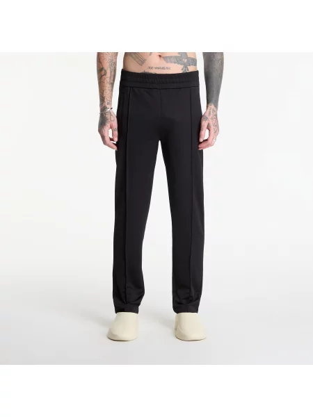 Pantaloni de trening Palm Angels Back Curved Logo Track Pants Black/ Off White L alb