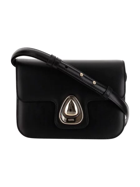 Mała torebka skórzana A.p.c. czarna