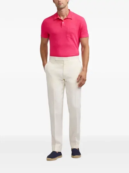 Tricou polo Polo Ralph Lauren cu glugă cu blană cu broderie roșu