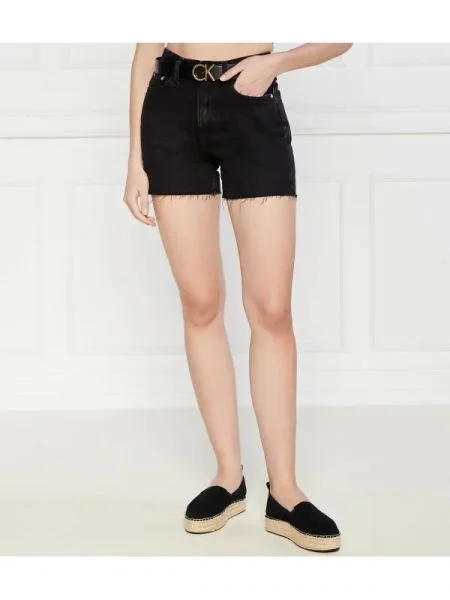 CALVIN KLEIN JEANS De blugi pantaloni scurți | Mom Fit negru