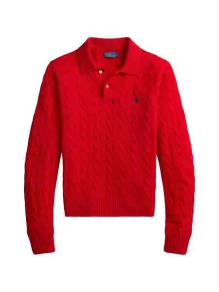 Scurt șapcă Polo Ralph Lauren cu broderie din jerseu maro