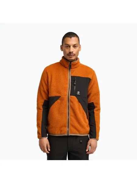 Tricou Timberland Sherpa Mix Media Fleece umber pentru bărbați