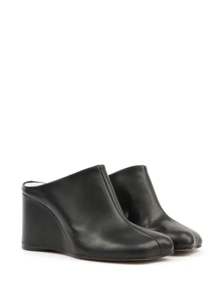 Papuci tip mules Mm6 Maison Margiela din piele negru