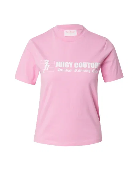 Juicy Couture Tricou The Runner roz alb