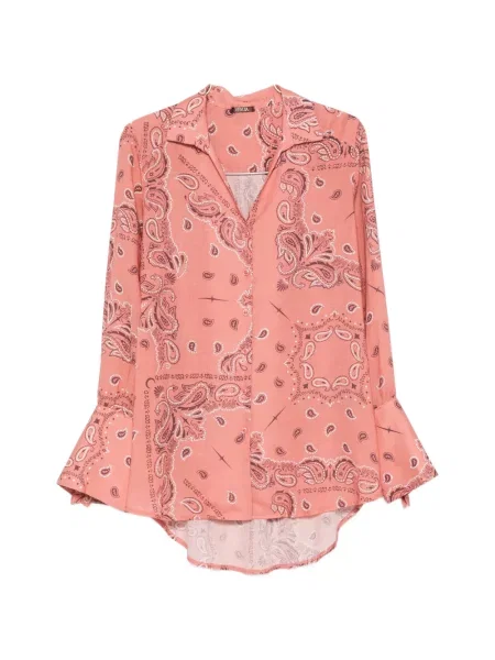 Cămașă Venuja cu imagine cu model paisley portocaliu