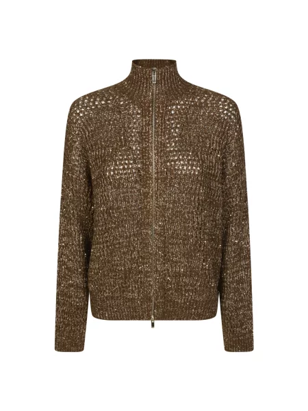 Sweter Max Mara Studio brązowy