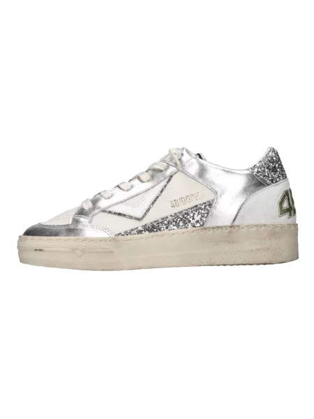 Sneakersy 4b12 skórzane szare