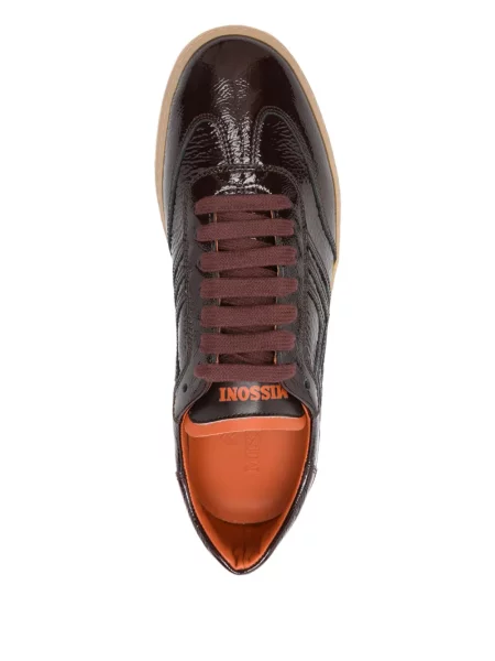 Sneakerși Missoni din piele maro