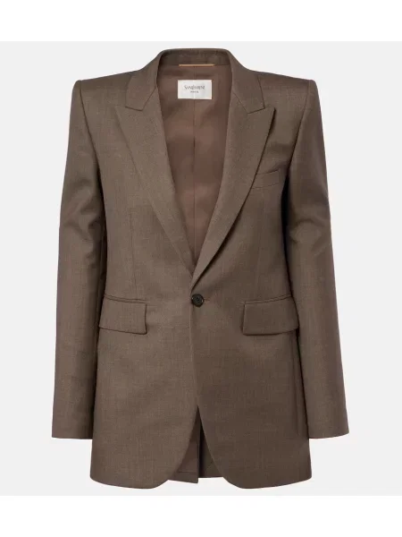 Sacou Saint Laurent de lână gri