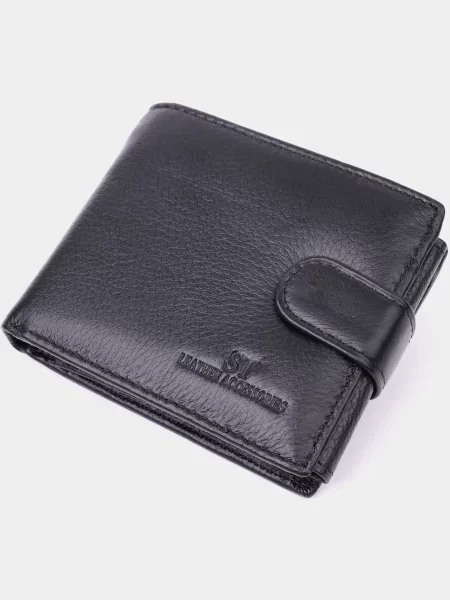 Кожаный кошелек St Leather Accessories черный