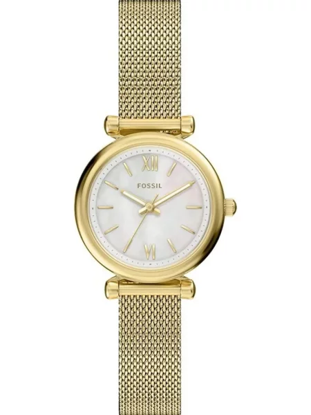 FOSSIL Ceas analogic Carlie auriu / perlat alb