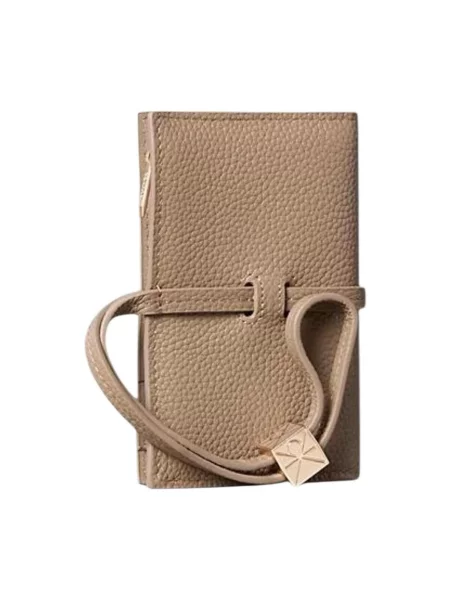 Portofel Calvin Klein Emblem Hw Pebble Wallet On Strap bej