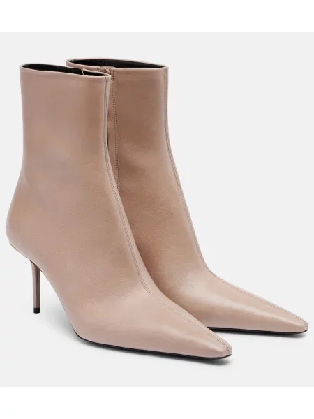 Cizme scurte Saint Laurent din piele bej