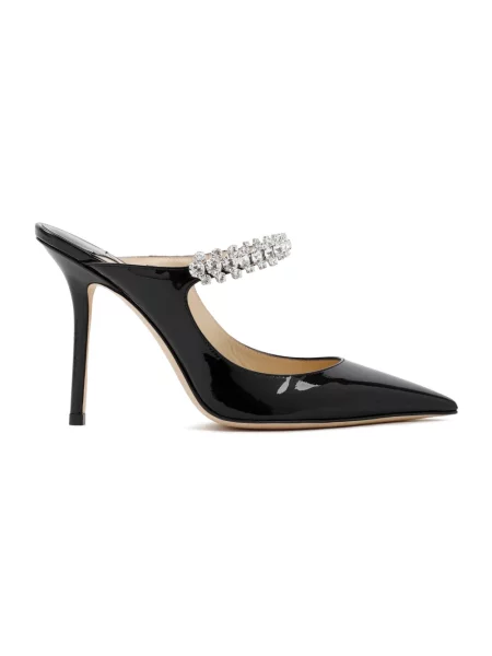 Klapki Jimmy Choo skórzane czarne
