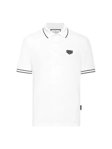 Koszulka polo Philipp Plein żakardowa biała