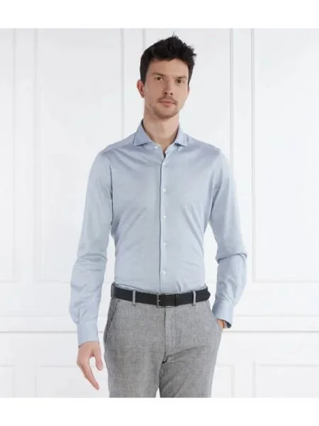 Windsor Cămașă Laze cu adaos de mătase albastru