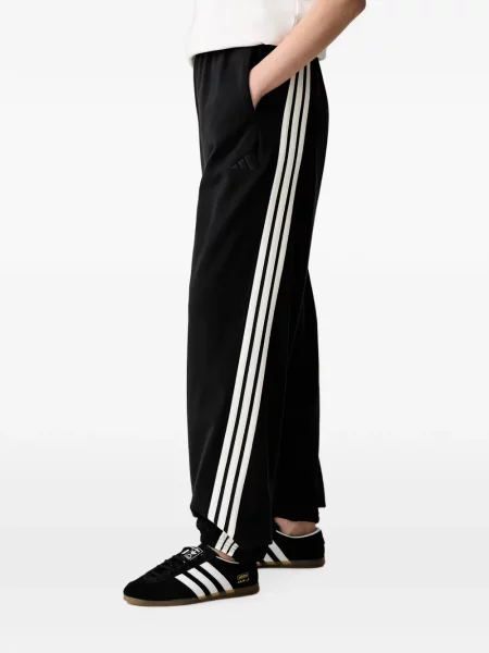 Ριγέ τρέξιμο παντελόνι Adidas μαύρο