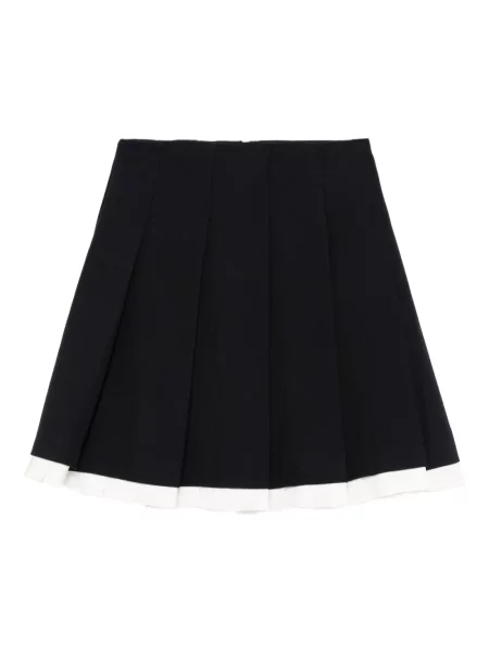 Вълнена плисирана плисирана пола Shushu/tong синьо