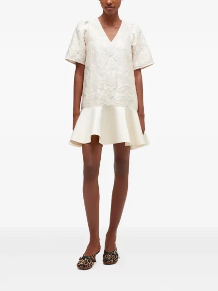 Rochie mini Ganni cu decolteu în V de costum