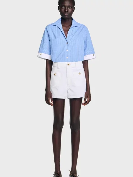 Джинсові шорти Sandro білі