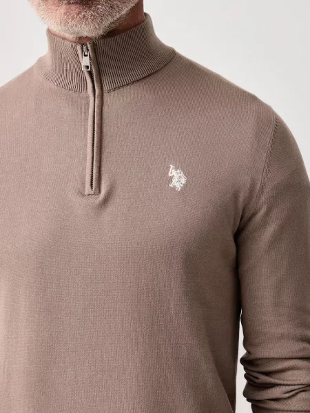 U.S. Polo Assn. светр COTTON ZIP NECK