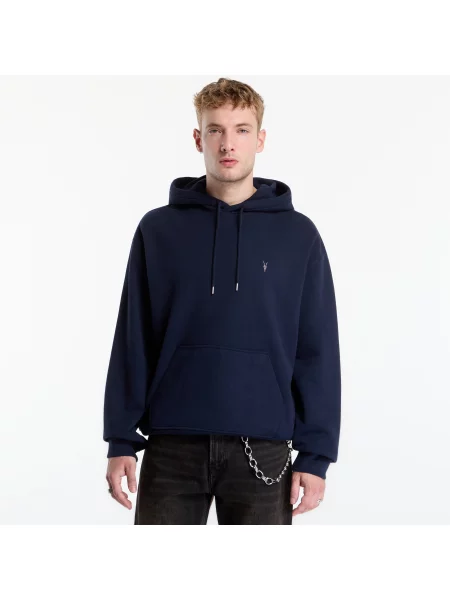 Mikina AllSaints Asher Oth Hoody Sapphire Blue L modrá