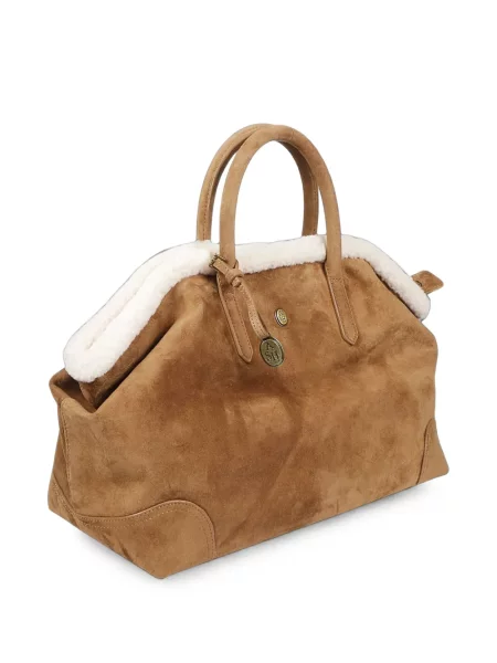 Geantă shopper Ash din piele de oaie maro