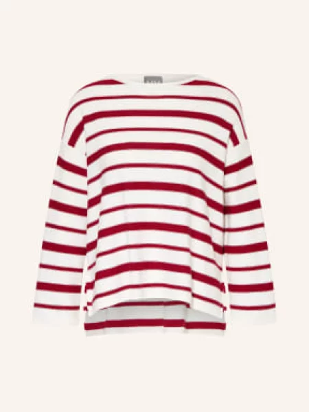 Mm By Max Mara Tričko Locusta S Rukávem tmavě červená bílá