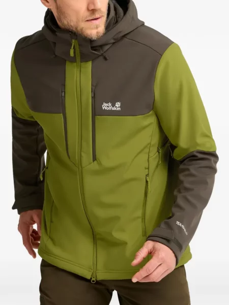 Jakna Jack Wolfskin s kapuljačom zelena